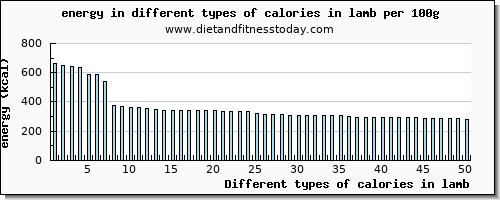 calories in lamb energy per 100g